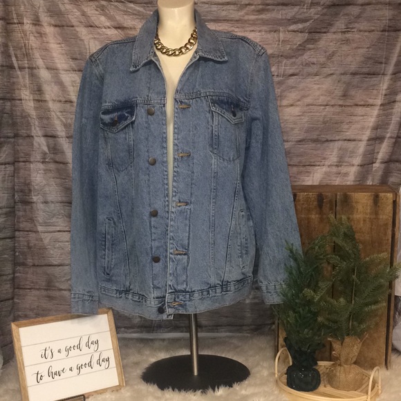 AC/DC Denim Jacket With Patch On Back NWT - Picture 2 of 10